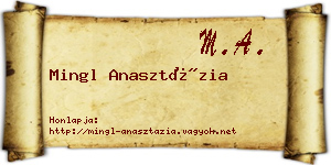 Mingl Anasztázia névjegykártya